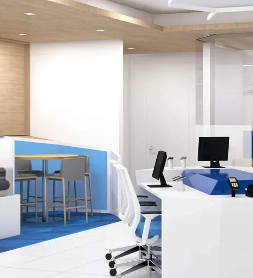 Clean bank branch
